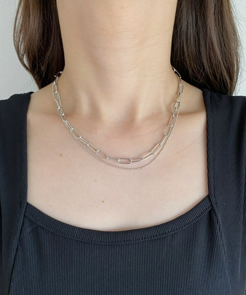 at12:03（アットイチニーゼロサン）の「ハートチェーンネックレス（ネックレス・レディース・シルバー/ゴールド・FREE）」の10枚目の写真