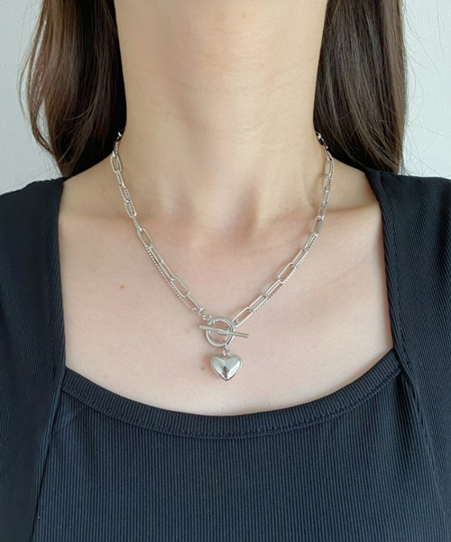 at12:03（アットイチニーゼロサン）の「ハートチェーンネックレス（ネックレス・レディース・シルバー/ゴールド・FREE）」の11枚目の写真