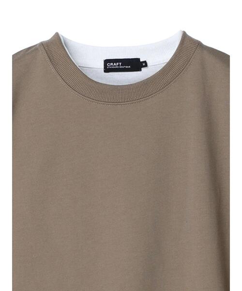 CRAFT STANDARD BOUTIQUE（クラフトスタンダードブティック）の「ミニ裏毛ベスト+5分袖TEE SET　＊（Tシャツ/カットソー・メンズ・チャコールグレー/グリーン/ベージュ・L/LL/M）」の11枚目の写真