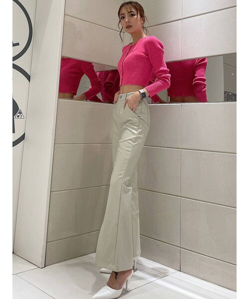 GYDA（ジェイダ）の「マイクロミニ モールニットカーディガン（カーディガン/ボレロ・レディース・ブラック/オフホワイト/ピンク・FREE）」の8枚目の写真