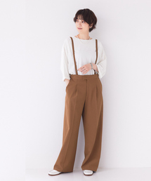 Rouge vif | コットンツィルサスペンダーパンツ(その他パンツ)