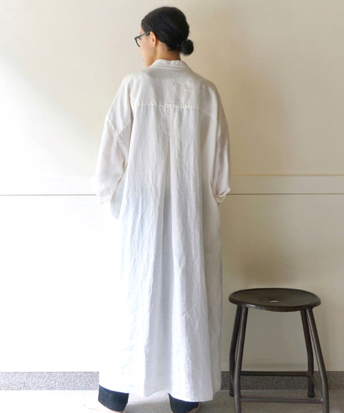 JOURNAL STANDARD LUXE(ジャーナルスタンダード ラックス)の「リネンワッシャー Big-シャツワンピース(ワンピース・レディース・ブラック/ブルー/ホワイト・FREE)」の11枚目の写真