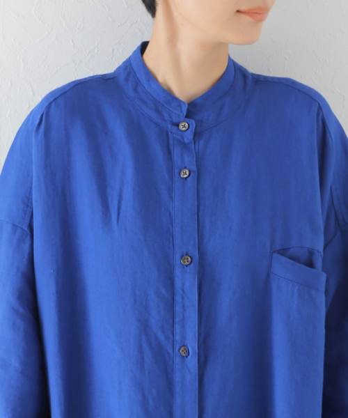 JOURNAL STANDARD LUXE(ジャーナルスタンダード ラックス)の「リネンワッシャー Big-シャツワンピース(ワンピース・レディース・ブラック/ブルー/ホワイト・FREE)」の22枚目の写真