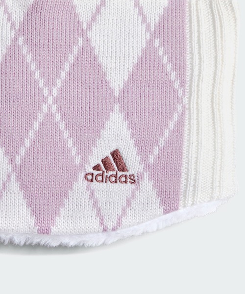 adidas(アディダス)の「アーガイル柄 ニットネックウォーマー【adidas Golf/アディダスゴルフ】(ネックウォーマー/スヌード・レディース・ホワイト/ブラック/ヘザーグレー・FREE)」の4枚目の写真