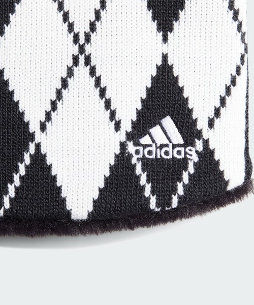 adidas(アディダス)の「アーガイル柄 ニットネックウォーマー【adidas Golf/アディダスゴルフ】(ネックウォーマー/スヌード・レディース・ホワイト/ブラック/ヘザーグレー・FREE)」の6枚目の写真