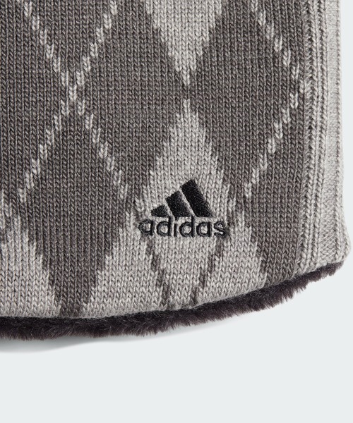 adidas(アディダス)の「アーガイル柄 ニットネックウォーマー【adidas Golf/アディダスゴルフ】(ネックウォーマー/スヌード・レディース・ホワイト/ブラック/ヘザーグレー・FREE)」の8枚目の写真