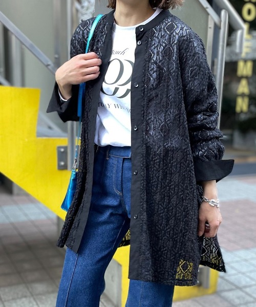 mi via loca（ミヴィアロカ）の「レースバンドカラーシャツ（シャツ/ブラウス・レディース・ブラック/オフホワイト・FREE）」の20枚目の写真