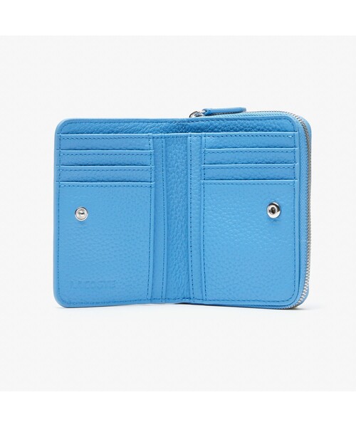 LACOSTE（ラコステ）の「オリジンクロック メタルプレートスモールジップウォレット（財布・レディース・ライトブルー・FREE）」の5枚目の写真