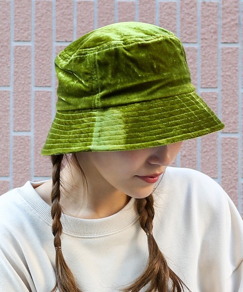 チチカカ（チチカカ）の「ベロアバケットハット（ハット・レディース・ライトグリーン/パープル/オレンジ・FREE）」の13枚目の写真