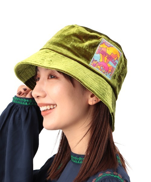 チチカカ（チチカカ）の「ベロアバケットハット（ハット・レディース・ライトグリーン/パープル/オレンジ・FREE）」の9枚目の写真