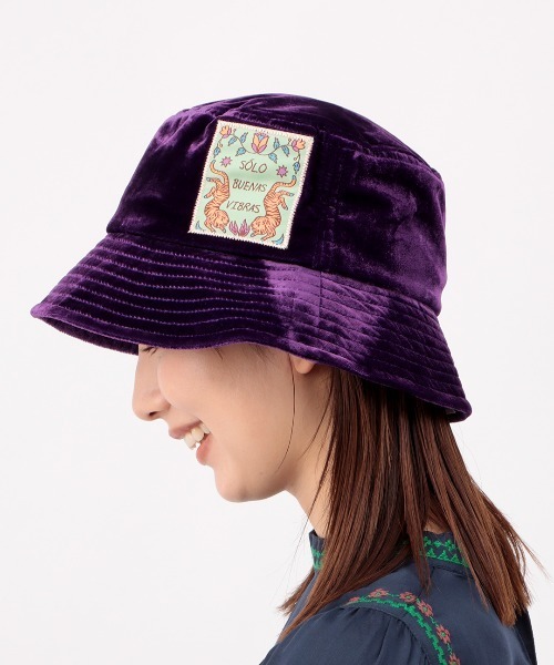 チチカカ（チチカカ）の「ベロアバケットハット（ハット・レディース・ライトグリーン/パープル/オレンジ・FREE）」の8枚目の写真