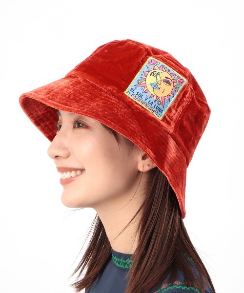 チチカカ（チチカカ）の「ベロアバケットハット（ハット・レディース・ライトグリーン/パープル/オレンジ・FREE）」の7枚目の写真