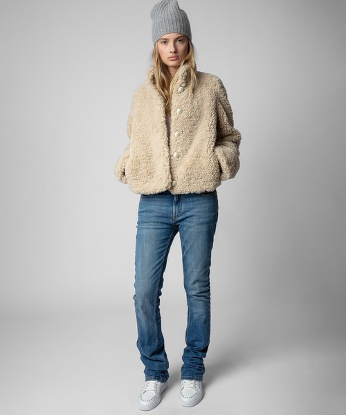ZADIG&VOLTAIRE(ザディグ エ ヴォルテール)の「ASIA FINO SOFT CURLY(その他アウター・レディース・ホワイト系1・XS/S/M)」の5枚目の写真