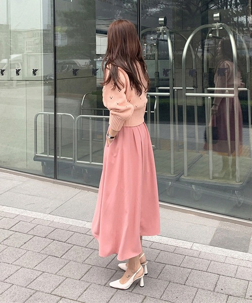 LOPASS(ロパス)の「ジャカード模様透かし編みニットセーター(ニット/セーター・レディース・パープル/ピンク/アイボリー・FREE)」の12枚目の写真
