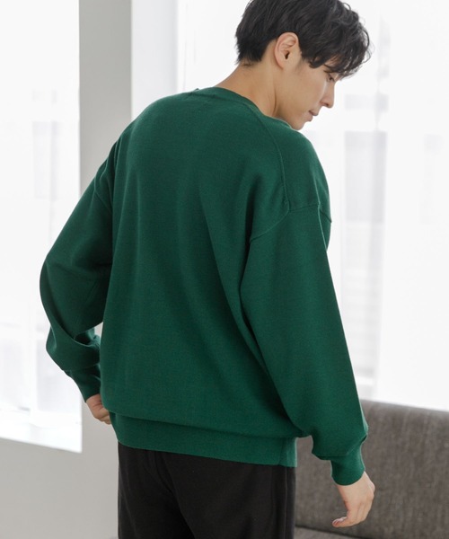 LAKOLE（ラコレ）の「スポンディッシュクルーネックニット / 294397（ニット/セーター・メンズ・アイボリー/ブラック/グリーン/ネイビー/パープル/ピンク/ナチュラル・MEDIUM/LARGE/X-LARGE）」の5枚目の写真