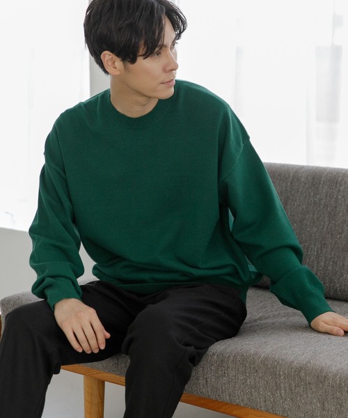LAKOLE（ラコレ）の「スポンディッシュクルーネックニット / 294397（ニット/セーター・メンズ・アイボリー/ブラック/グリーン/ネイビー/パープル/ピンク/ナチュラル・MEDIUM/LARGE/X-LARGE）」の15枚目の写真