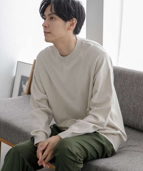 LAKOLE（ラコレ）の「スポンディッシュクルーネックニット / 294397（ニット/セーター・メンズ・アイボリー/ブラック/グリーン/ネイビー/パープル/ピンク/ナチュラル・MEDIUM/LARGE/X-LARGE）」の10枚目の写真