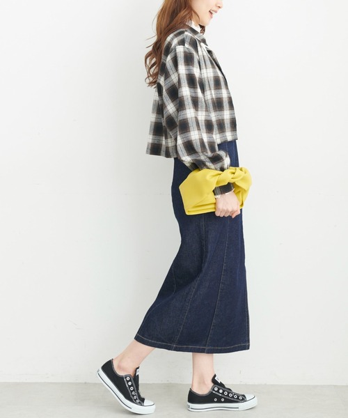 FREE'S MART（フリーズマート）の「【Sシリーズ対応】◆バックリボンIラインデニムジャンパースカート（ジャンパースカート・レディース・ブラック/ネイビー・SMALL/MEDIUM/X-SMALL）」の12枚目の写真