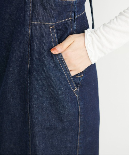 FREE'S MART（フリーズマート）の「【Sシリーズ対応】◆バックリボンIラインデニムジャンパースカート（ジャンパースカート・レディース・ブラック/ネイビー・SMALL/MEDIUM/X-SMALL）」の17枚目の写真