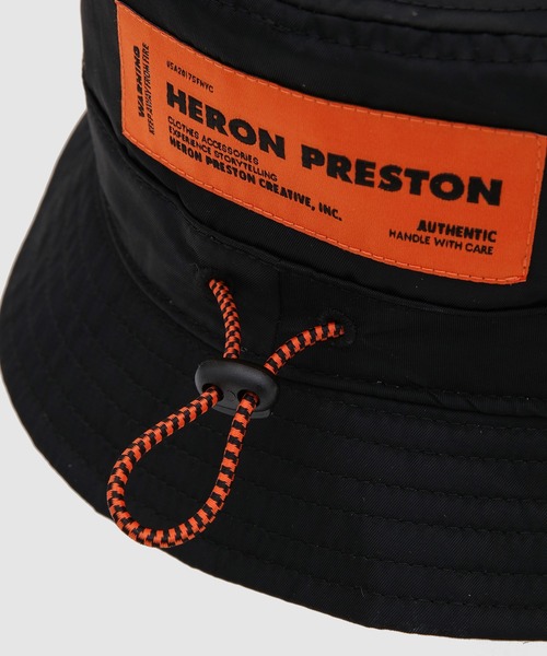 HERON PRESTON(ヘロンプレストン)の「CTNMB BUCKET HAT(ハット・メンズ・ブラック×ホワイト・L/XL)」の3枚目の写真