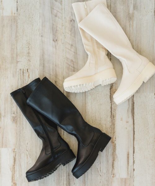 ems excite（エムズエキサイト）の「ロングブーツ（ブーツ・レディース・ナチュラル/ブラック・MEDIUM/LARGE）」の3枚目の写真