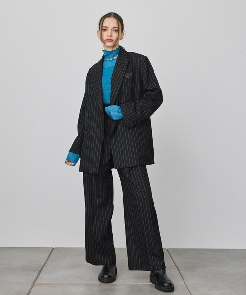 PUBLIC TOKYO（パブリックトウキョウ）の「【セットアップ対応】サスペワイドストレートパンツ（その他パンツ・レディース・ブラック/ベージュ・FREE）」の18枚目の写真