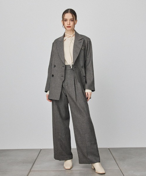 PUBLIC TOKYO（パブリックトウキョウ）の「【セットアップ対応】サスペワイドストレートパンツ（その他パンツ・レディース・ブラック/ベージュ・FREE）」の5枚目の写真