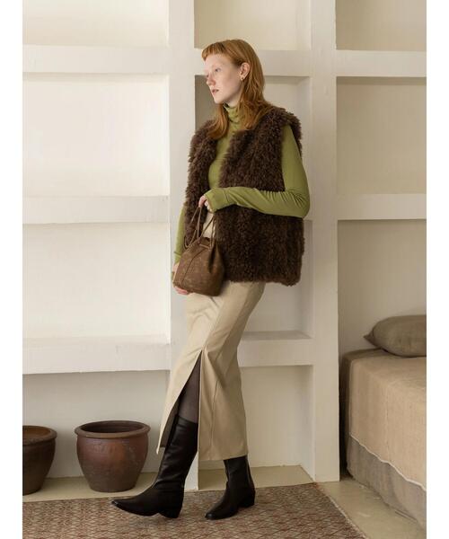 koe(コエ)の「ボリュームファーベスト*(ベスト・レディース・ブラウン/アイボリー/ベージュ・FREE)」の16枚目の写真