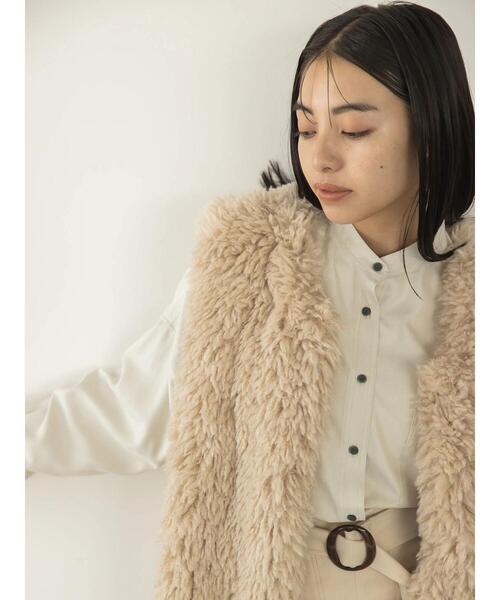 koe(コエ)の「ボリュームファーベスト*(ベスト・レディース・ブラウン/アイボリー/ベージュ・FREE)」の20枚目の写真