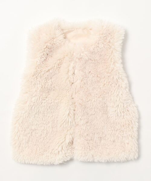 koe(コエ)の「ボリュームファーベスト*(ベスト・レディース・ブラウン/アイボリー/ベージュ・FREE)」の6枚目の写真