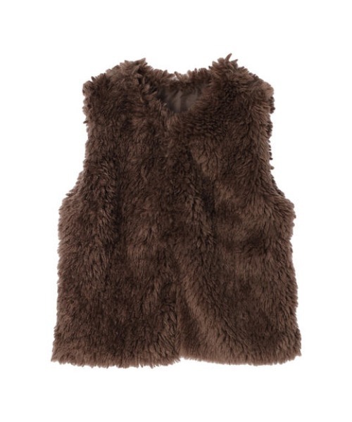 koe(コエ)の「ボリュームファーベスト*(ベスト・レディース・ブラウン/アイボリー/ベージュ・FREE)」の9枚目の写真