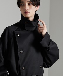 MONO-MART | TRカルゼ ビッグシルエット ヨークラグラン ワイドトレンチコート 2022AW(トレンチコート)