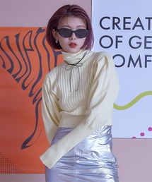 miette | パフスリーブショートリブニット(ニット/セーター)