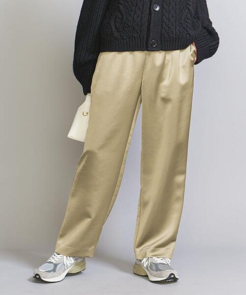 BEAUTY&YOUTH UNITED ARROWS（ビューティーアンドユースユナイテッドアローズ）の「サテン ドロースト イージー パンツ -ウォッシャブル-（その他パンツ・レディース・ピンク/オリーブ/ブラック・S/M/L）」の14枚目の写真