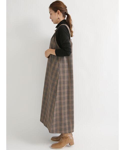 Lugnoncure（ルノンキュール）の「ノットキャミワンピース（ワンピース・レディース・ブラック/ベージュ/ブラウン・ﾌﾘ-）」の13枚目の写真