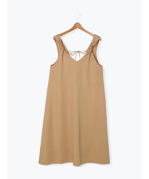 Lugnoncure（ルノンキュール）の「ノットキャミワンピース（ワンピース・レディース・ブラック/ベージュ/ブラウン・ﾌﾘ-）」の20枚目の写真