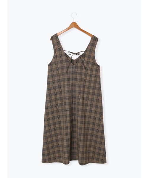 Lugnoncure（ルノンキュール）の「ノットキャミワンピース（ワンピース・レディース・ブラック/ベージュ/ブラウン・ﾌﾘ-）」の22枚目の写真