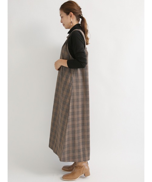 Lugnoncure（ルノンキュール）の「ノットキャミワンピース（ワンピース・レディース・ブラック/ベージュ/ブラウン・ﾌﾘ-）」の5枚目の写真