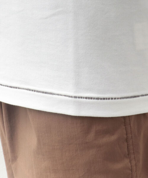 NOLLEY'S goodman(ノーリーズグッドマン)の「クジラ クルーネック ロンT 長袖Tシャツ(Tシャツ/カットソー・メンズ・ネイビー/グレイッシュベージュ/ラベンダー/ホワイト・L/XL/M/S)」の5枚目の写真