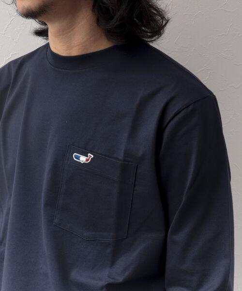 NOLLEY'S goodman(ノーリーズグッドマン)の「クジラ クルーネック ロンT 長袖Tシャツ(Tシャツ/カットソー・メンズ・ネイビー/グレイッシュベージュ/ラベンダー/ホワイト・L/XL/M/S)」の6枚目の写真