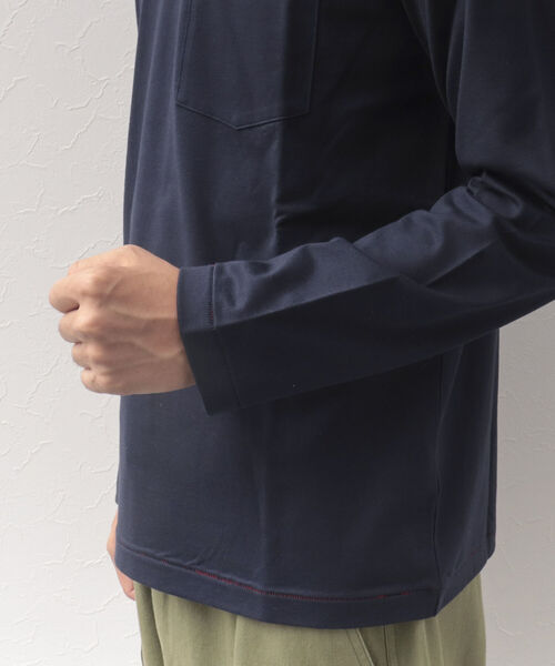 NOLLEY'S goodman(ノーリーズグッドマン)の「クジラ クルーネック ロンT 長袖Tシャツ(Tシャツ/カットソー・メンズ・ネイビー/グレイッシュベージュ/ラベンダー/ホワイト・L/XL/M/S)」の11枚目の写真