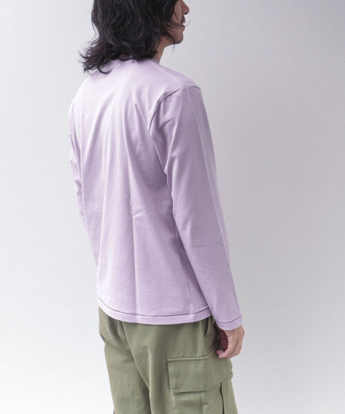 NOLLEY'S goodman(ノーリーズグッドマン)の「クジラ クルーネック ロンT 長袖Tシャツ(Tシャツ/カットソー・メンズ・ネイビー/グレイッシュベージュ/ラベンダー/ホワイト・L/XL/M/S)」の16枚目の写真