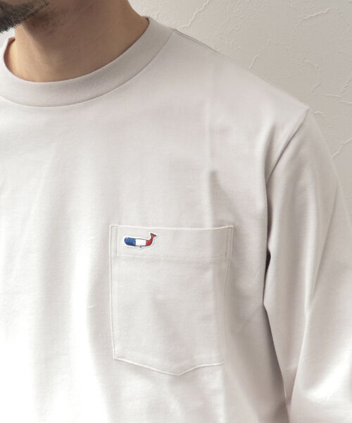 NOLLEY'S goodman(ノーリーズグッドマン)の「クジラ クルーネック ロンT 長袖Tシャツ(Tシャツ/カットソー・メンズ・ネイビー/グレイッシュベージュ/ラベンダー/ホワイト・L/XL/M/S)」の20枚目の写真