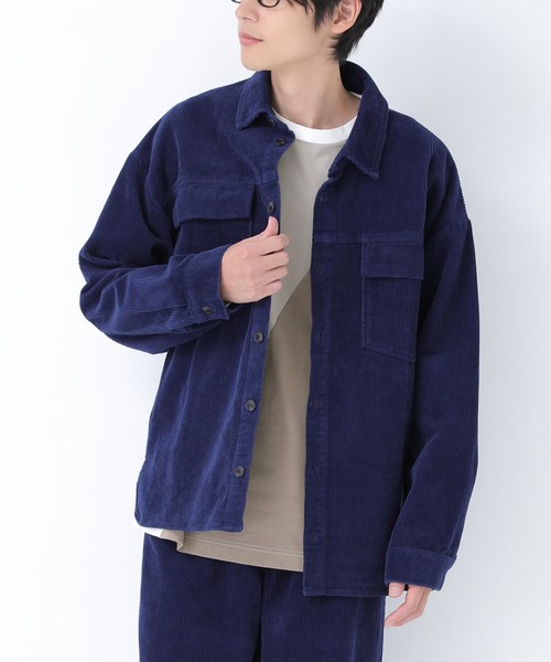 osharewalker（オシャレウォーカー）の「【廃盤】『コーデュロイシャツ』（シャツ/ブラウス・メンズ・ベージュ/ブラック/ネイビー・2/3）」の3枚目の写真