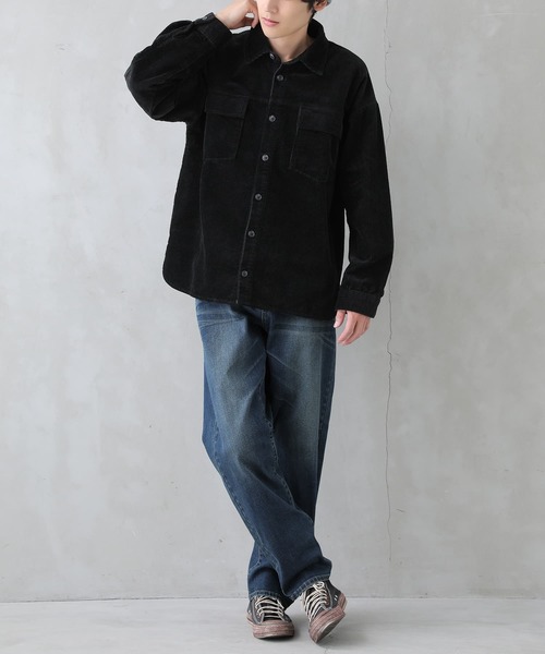 osharewalker（オシャレウォーカー）の「【廃盤】『コーデュロイシャツ』（シャツ/ブラウス・メンズ・ベージュ/ブラック/ネイビー・2/3）」の7枚目の写真