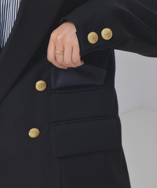 TICCA（ティッカ）の「TICCAダブルジャッケット（テーラードジャケット・レディース・ネイビー・フリー）」の10枚目の写真