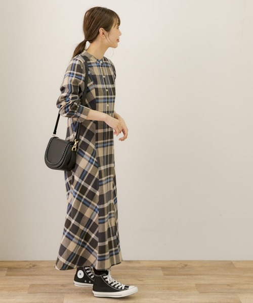 URBAN RESEARCH Sonny Label（アーバンリサーチサニーレーベル）の「起毛ネルマルチチェックワンピース（ワンピース・レディース・グレー系その他/ベージュ系その他・FREE）」の8枚目の写真