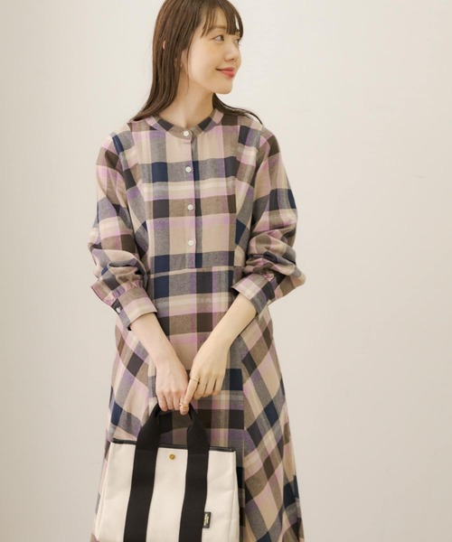 URBAN RESEARCH Sonny Label（アーバンリサーチサニーレーベル）の「起毛ネルマルチチェックワンピース（ワンピース・レディース・グレー系その他/ベージュ系その他・FREE）」の11枚目の写真
