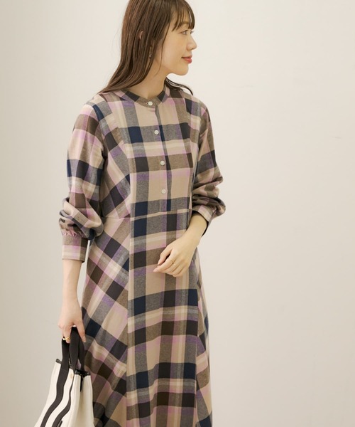 URBAN RESEARCH Sonny Label（アーバンリサーチサニーレーベル）の「起毛ネルマルチチェックワンピース（ワンピース・レディース・グレー系その他/ベージュ系その他・FREE）」の12枚目の写真