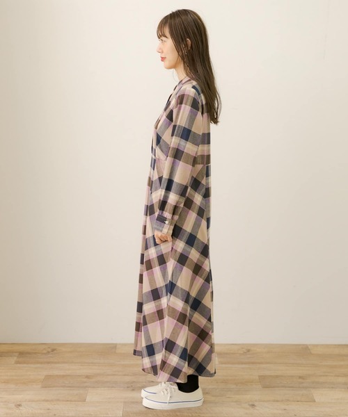 URBAN RESEARCH Sonny Label（アーバンリサーチサニーレーベル）の「起毛ネルマルチチェックワンピース（ワンピース・レディース・グレー系その他/ベージュ系その他・FREE）」の20枚目の写真